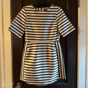 Topshop Black & White Striped Dress, US Size 6, UK Size 10, Excellent Condition